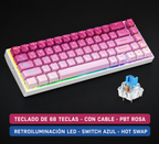 Teclado Mecánico Gamer 68 Teclas RGB Intercambiable en Caliente