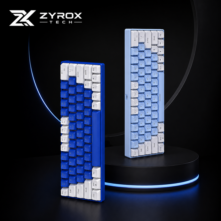 Teclado Gamer Mecánico 61 Teclas RGB — Distribución Escalera